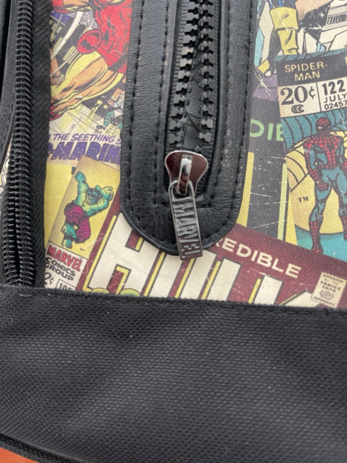 Marvel Comics X-Men Backpack With Comic Print Design Missing Zipper Pull