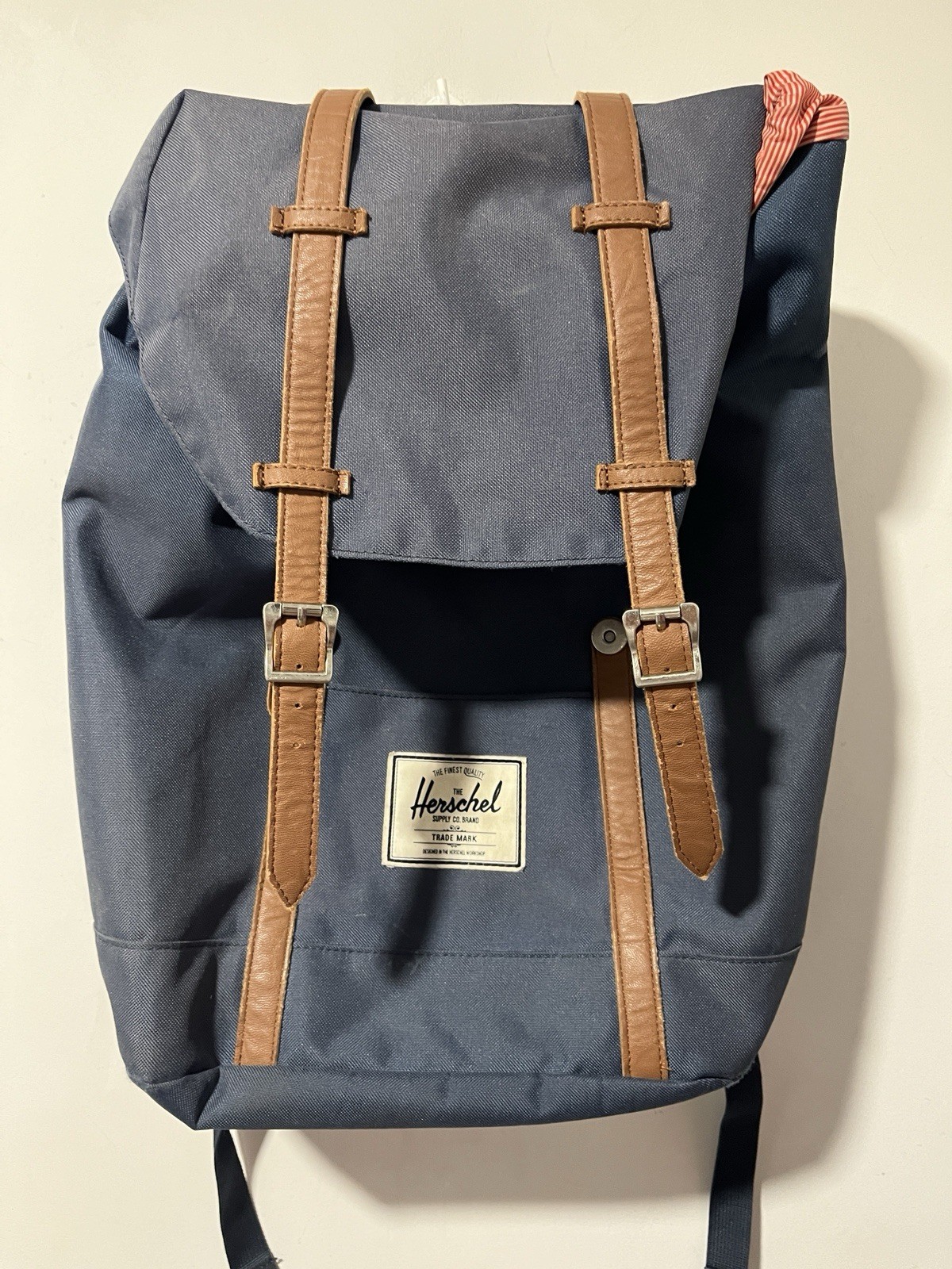 Herschel Supply Co. Little America Laptop Backpack Navy/Tan Canvas
