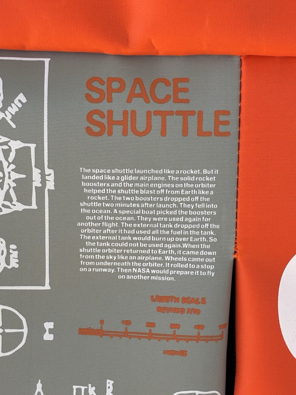 NASA Backpack Spacesuit Orange Space Shuttle USB Cable NWT