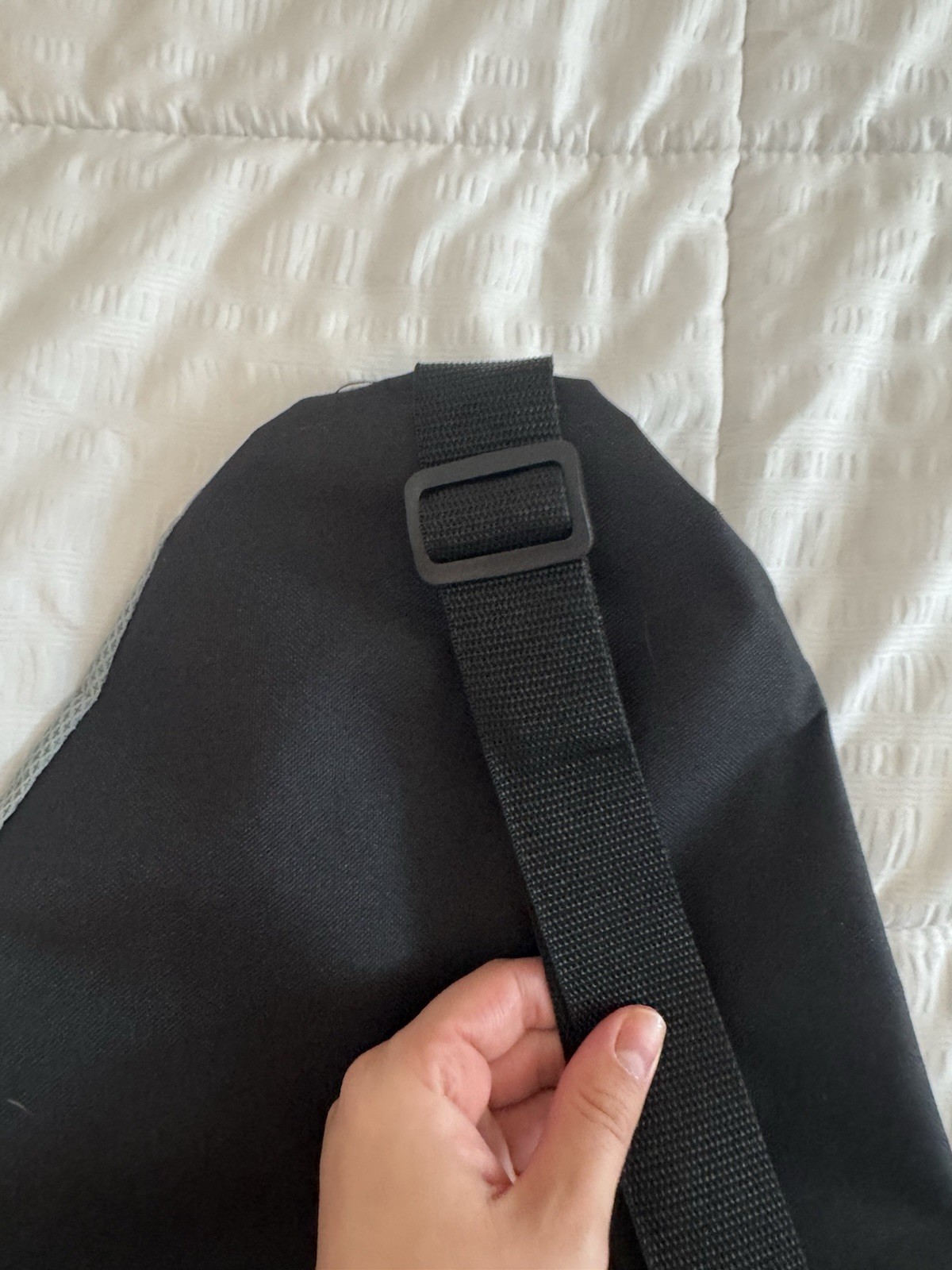 Sling Backpack Single Shoulder Strap Black Gray NYU Langone Health Adjustable