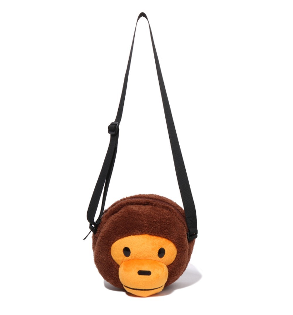 A BATHING APE BAPEKIDS Goods BABY MILO FACE PLUSH DOLL SHOULDER BAG 2M80390003