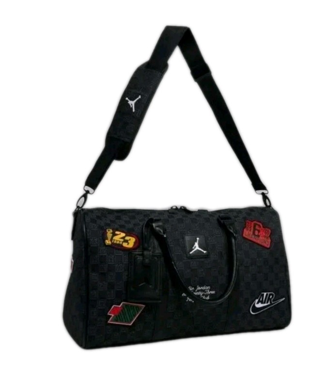 Size Medium Nike Jordan Monogram Duffel Bag Sport Bag 25L Black Patch MM9157-023
