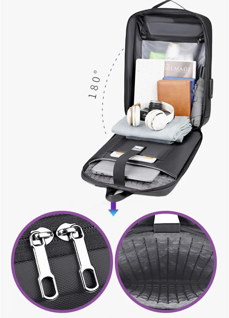 Men’s E-Sports Hard Shell Backpack 15.6 /18 Inch Anti-theft Lock Waterproof