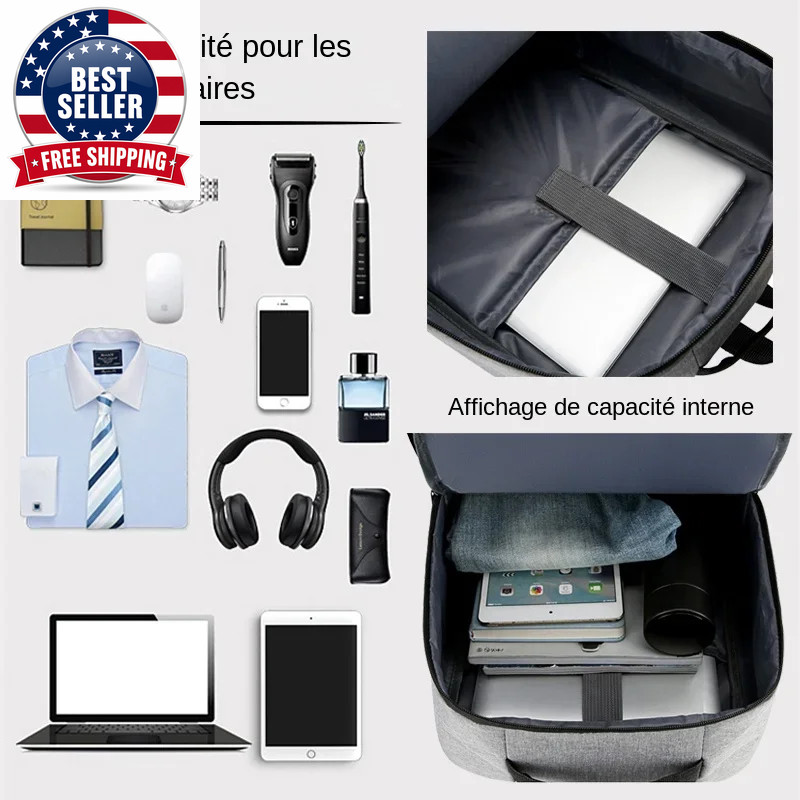 Waterproof Oxford Fabric Business Laptop Backpack for Men 15.6 Inch USB Charging