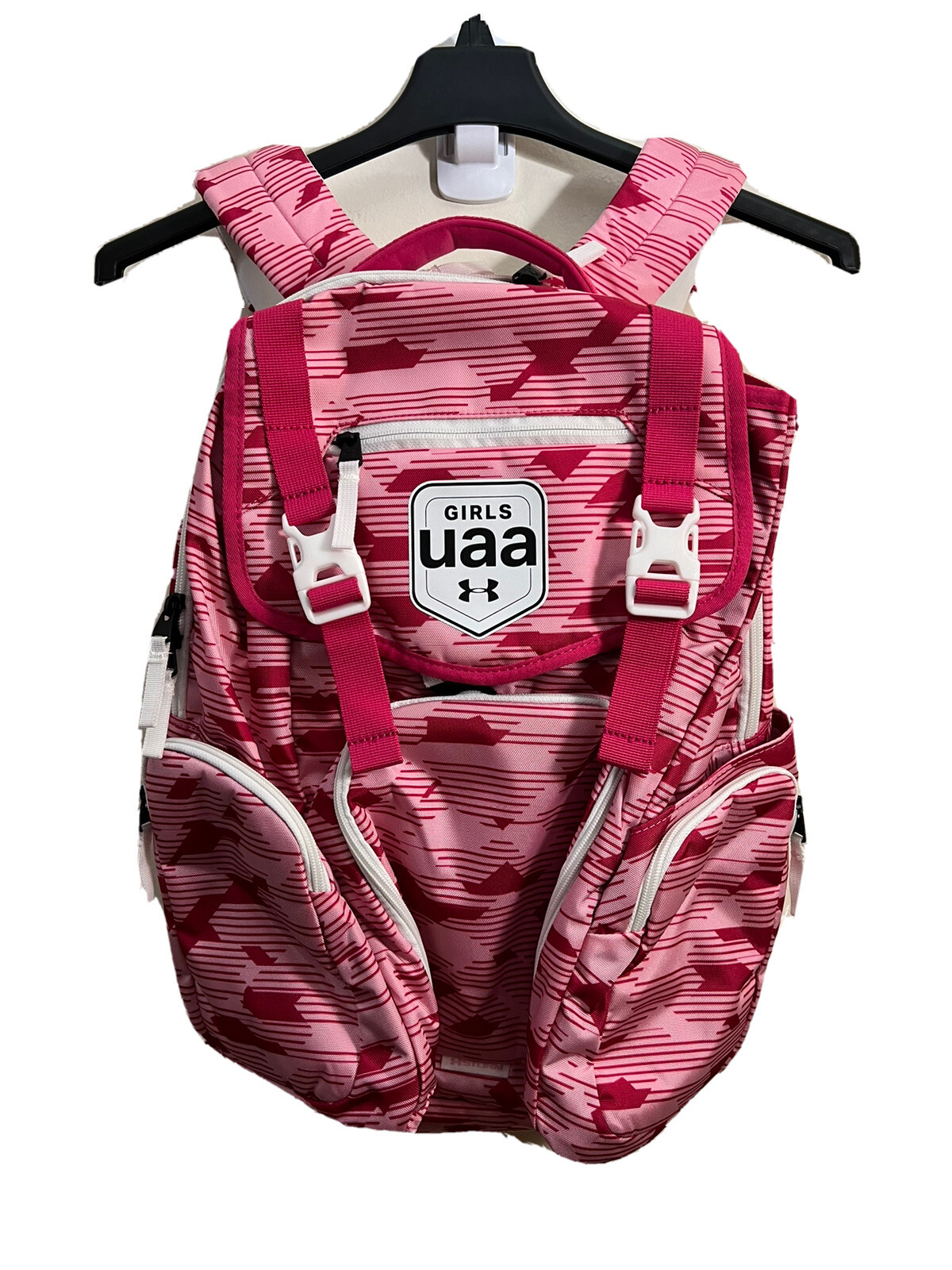 UNDER ARMOUR CONTAIN 4.0 GIRLS UAA BACPACK DUFFEL BAG BUNDLE LARGE PINK CURRY