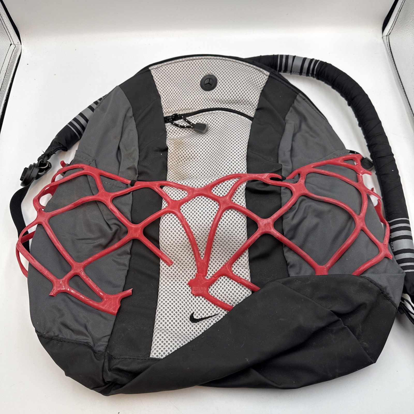 Nike VTG 90s Y2K Rubber Web Mesh Retro Backpack RARE!
