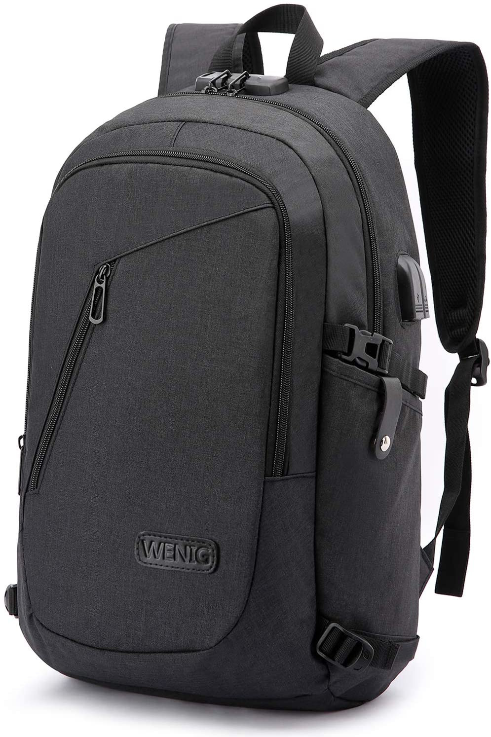 Anti-Theft Travel Laptop Backpack with USB Charging Port Lock,Water Resistant Sl