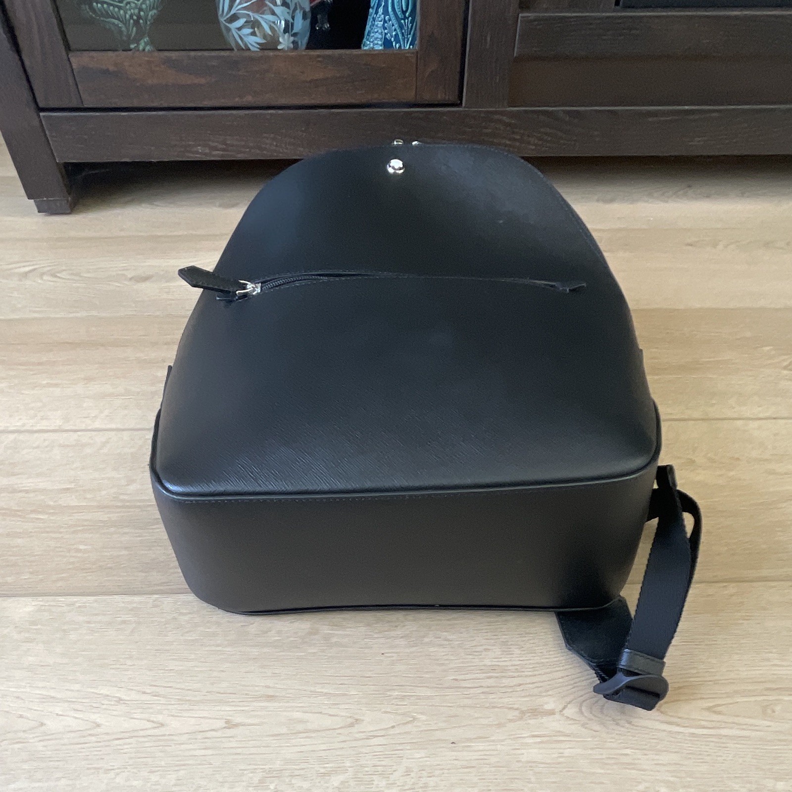 Montblanc Men’s Black Backpack Zip Closure Padded Adjustable Strap Pockets