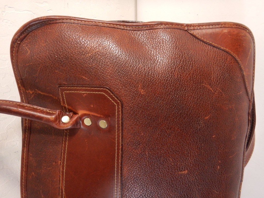 ORVIS Brown Leather Messenger Bag