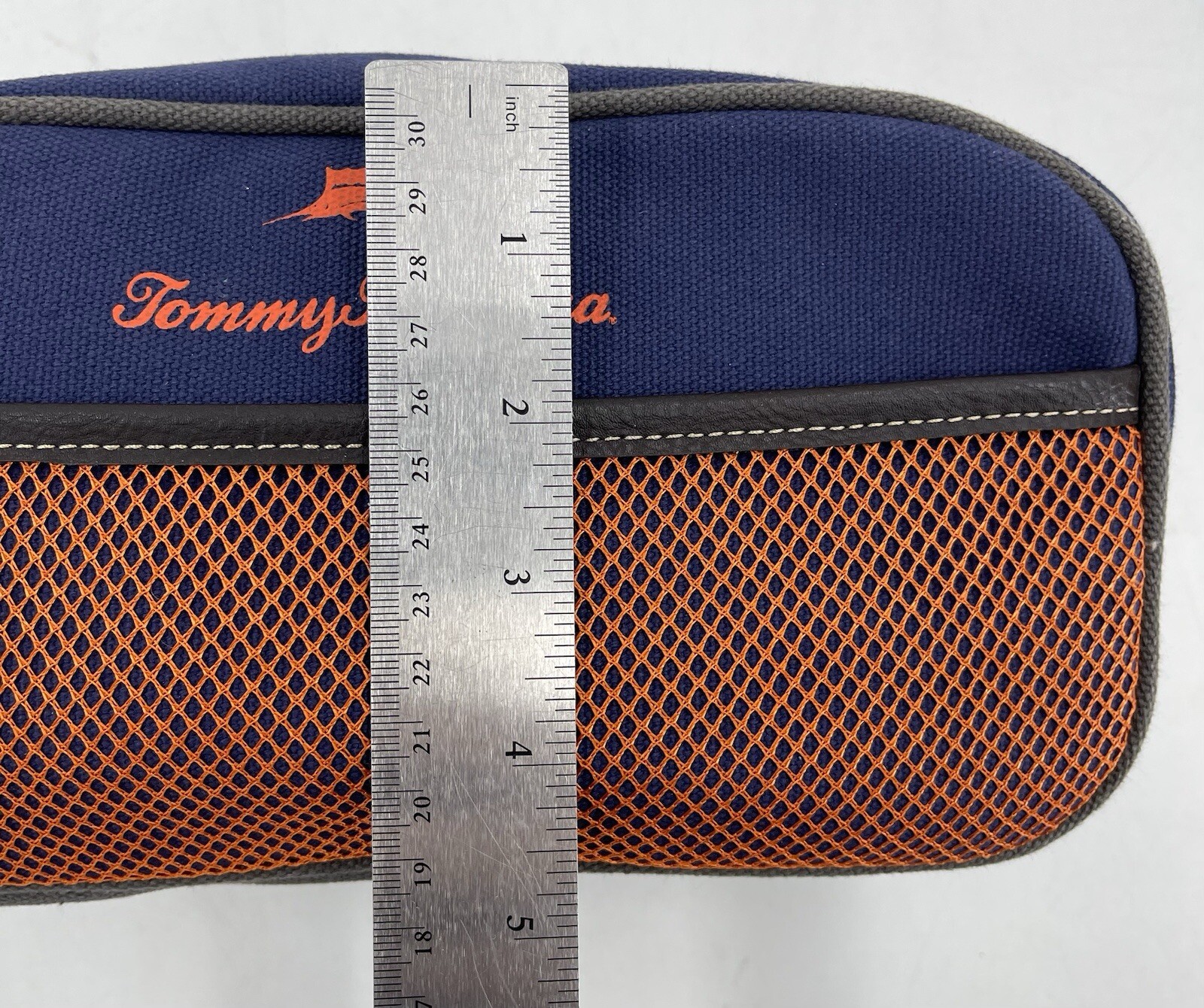 Tommy Bahama Men’s Toiletries Travel Bag Orange & Blue (Gators) Fabric 10 X 4.5”