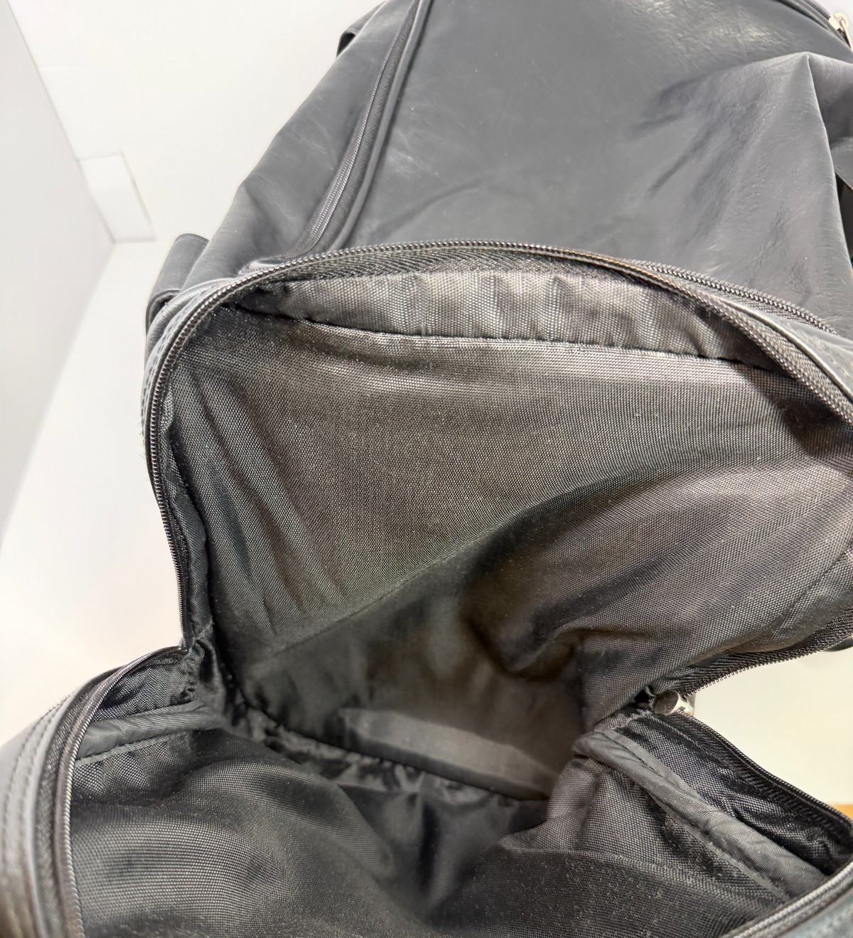 Golden Pacific Black Faux Leather Duffle Bag with Velocity Credit Union Logo