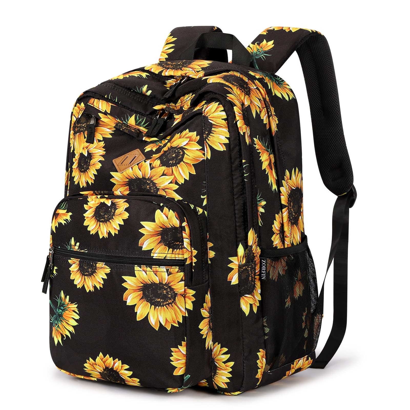 26L Backpack for College, and Travel Water Resistant Bookbag – Sunflower