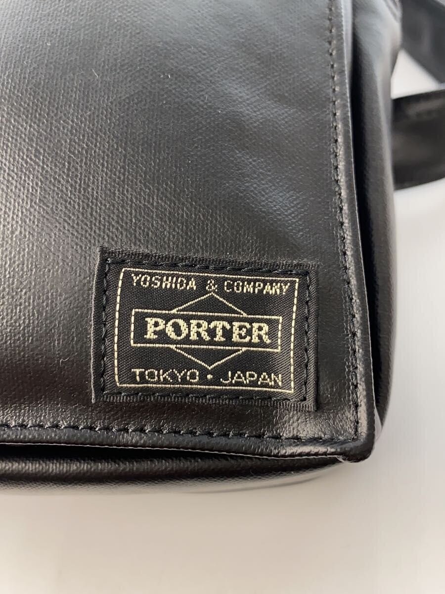 Authentic PORTER Black Shoulder Bag 6.5cm x 21cm x 16.5cm Damage-Free