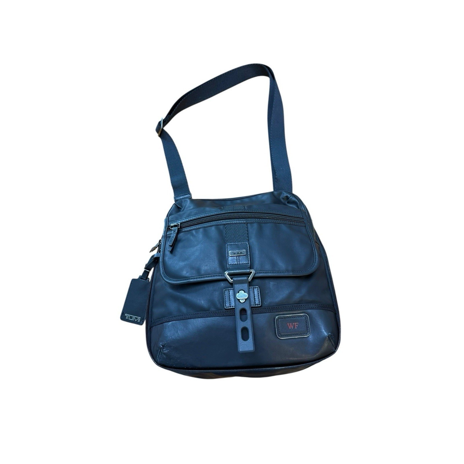 Tumi Alpha Bravo Black Ballistic Nylon Crossbody Messenger Bag WF Monogram