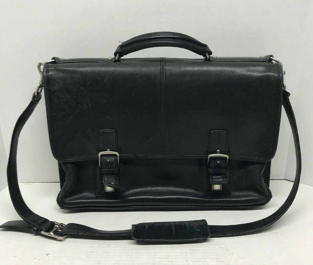 Coach Metropolitan Briefcase laptop Messenger bag black leather J053-6455