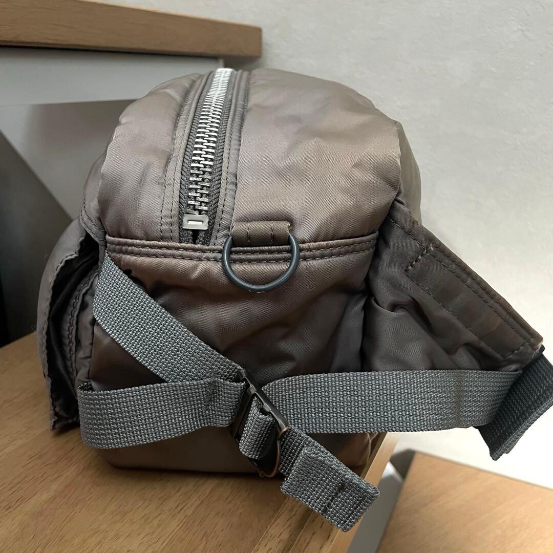 Porter Tanker Waist Bag Silver Gray 2Way Body Bag Nylon Made in Japan 27cm 18cm
