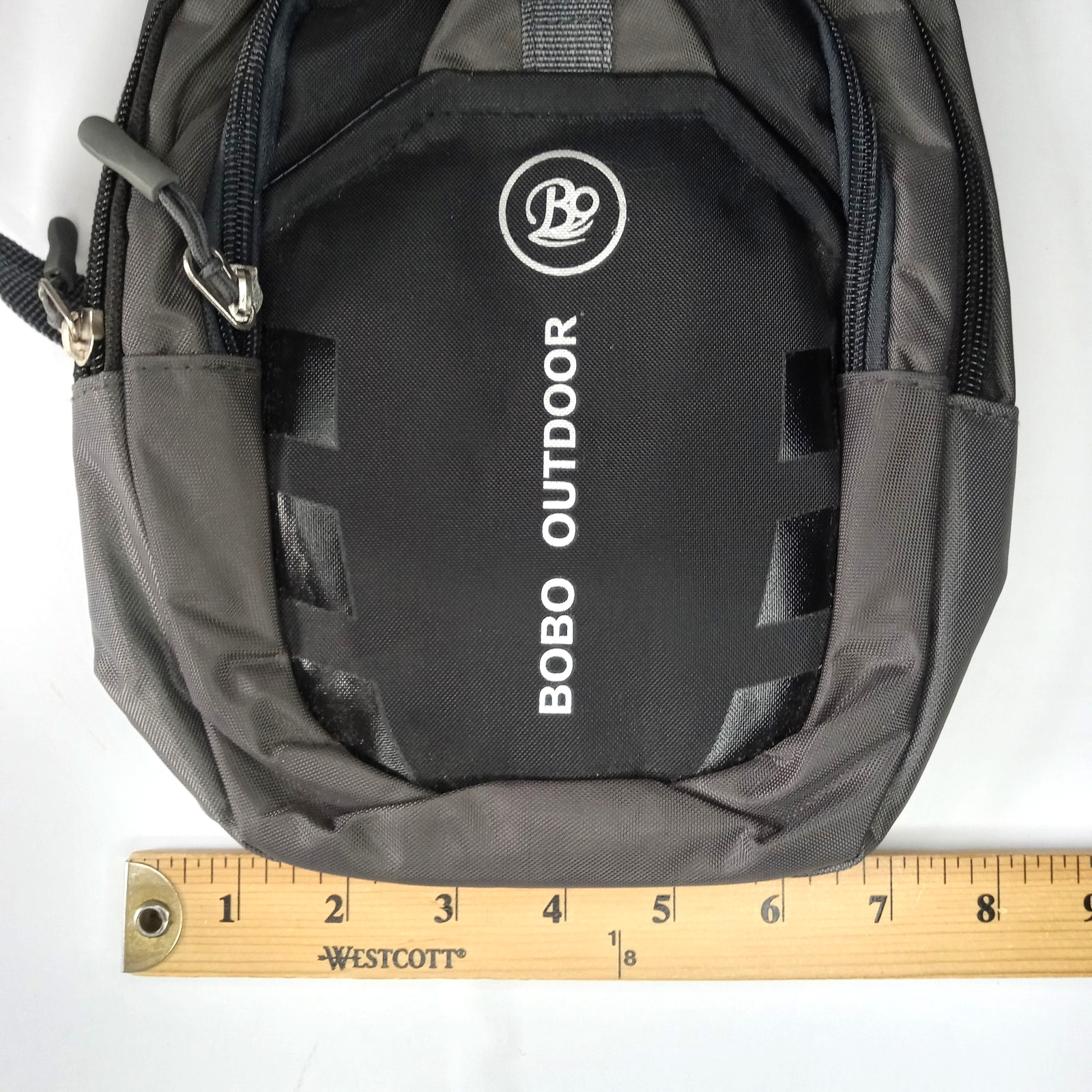 Gray Nylon Sling Bag Shoulder Backpack Unisex Men/Women Cycling Hiking Active