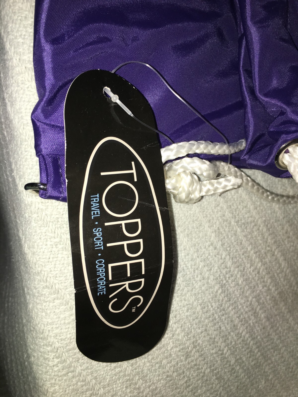 NOS W/TAGS TOPPERS SHOULDER PACK BACKSACK PURPLE 17X20″ MEAC 2003 TRACK & FIELD