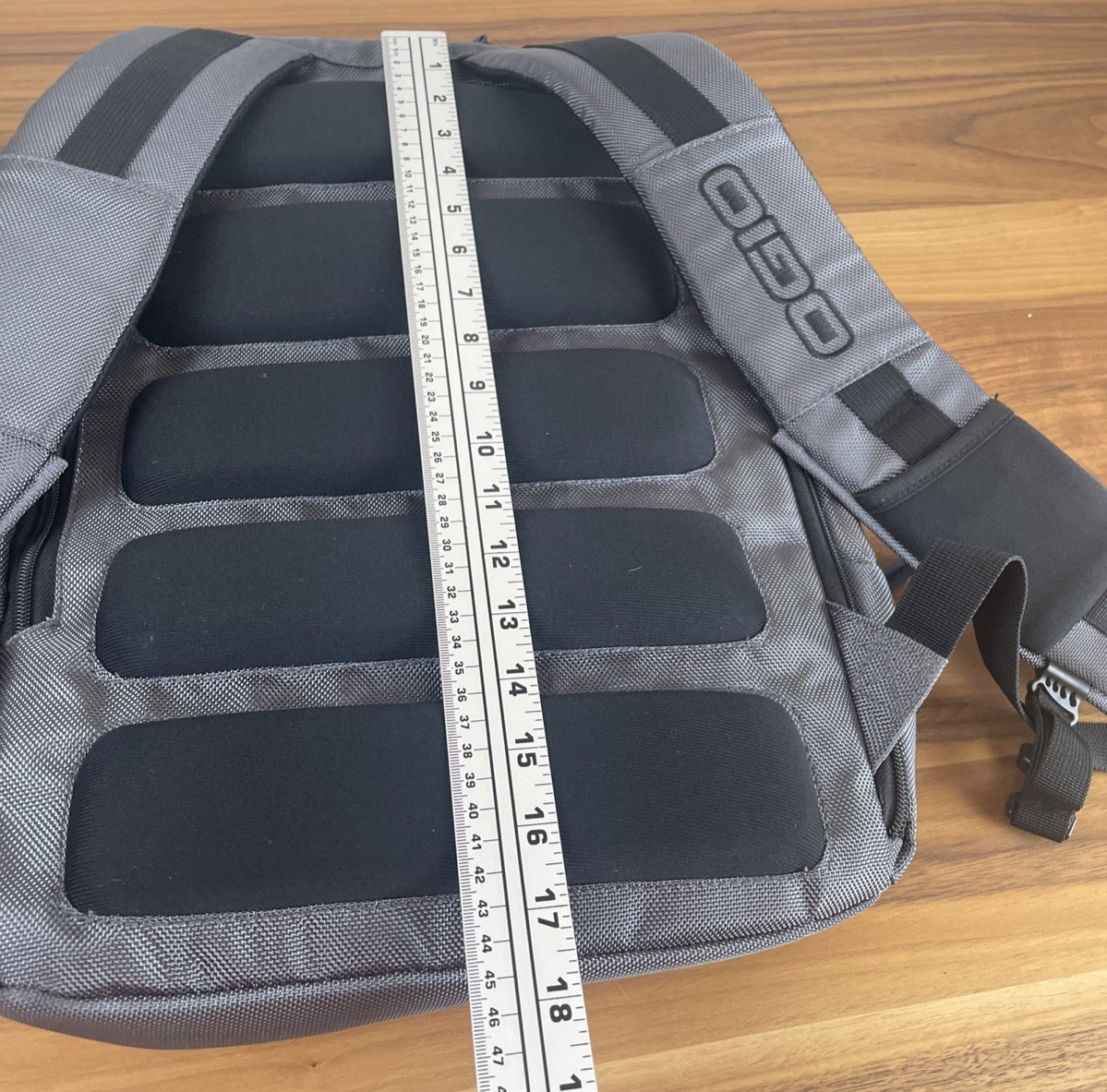 OGIO Ace Backpack 17” Laptop Pack-Tablet Sleeve Metallic Gray Padded Back