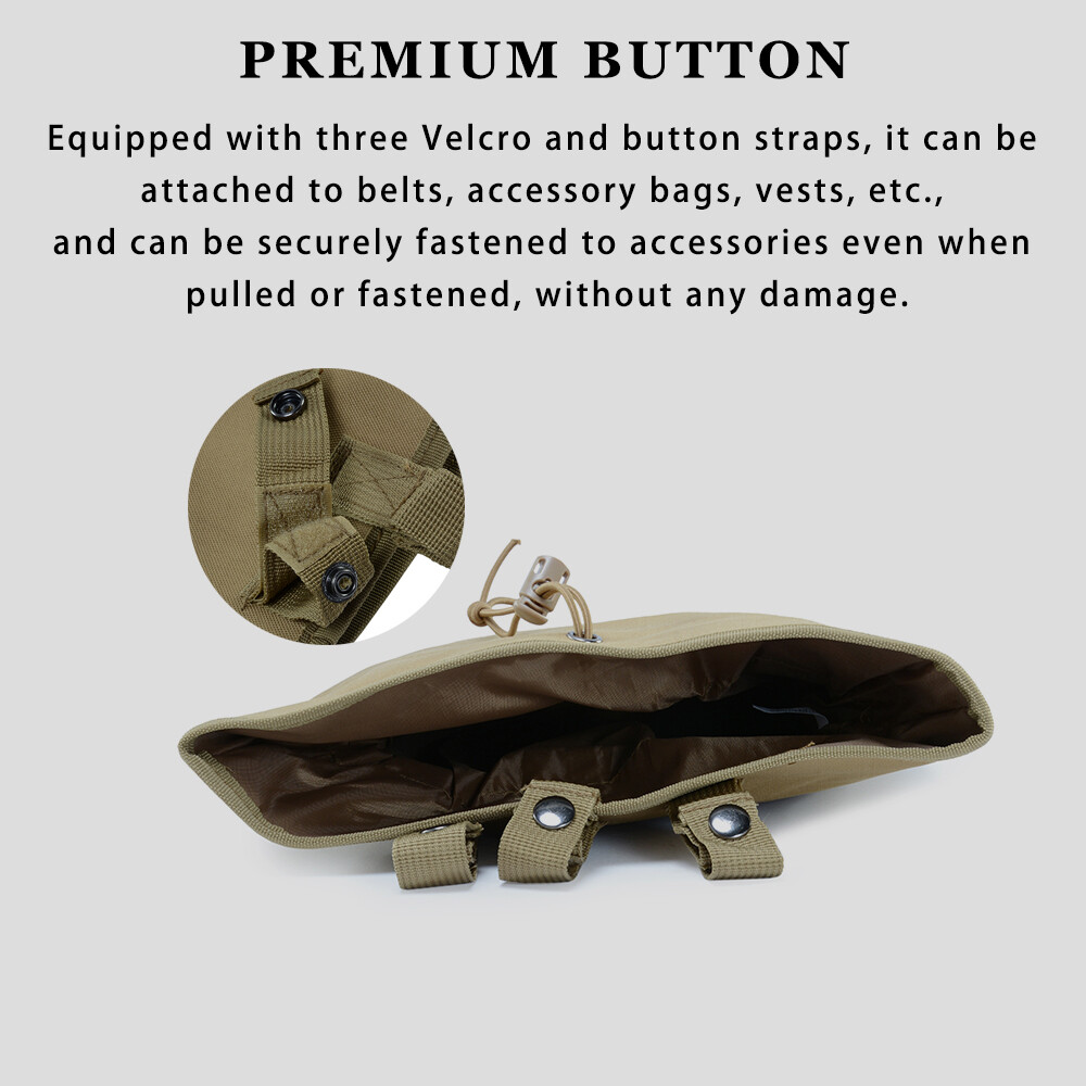 Tactical Molle Dump Pouch Foldable Drawstring Storage Bag Pouch Utility Pouch