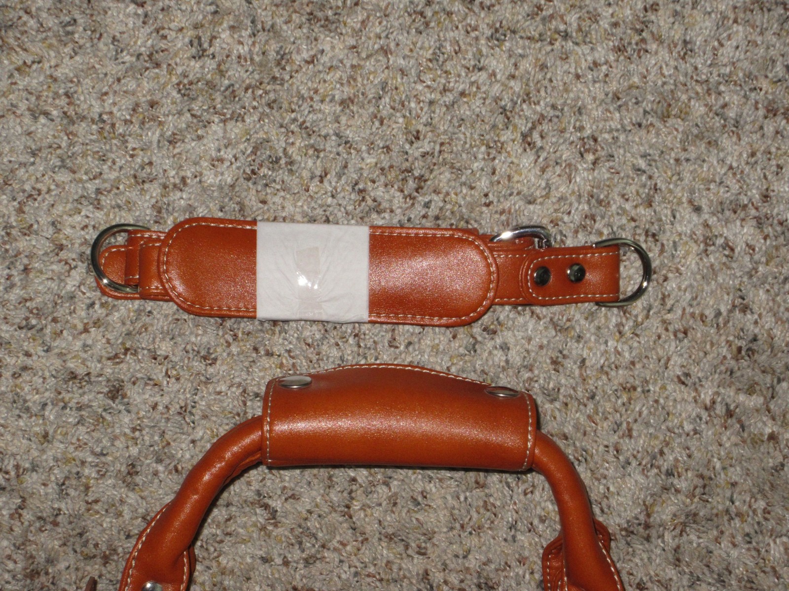 Barrington Brown Leather Duffel Top Handle Shoulder Strap Travel Weekender Bag