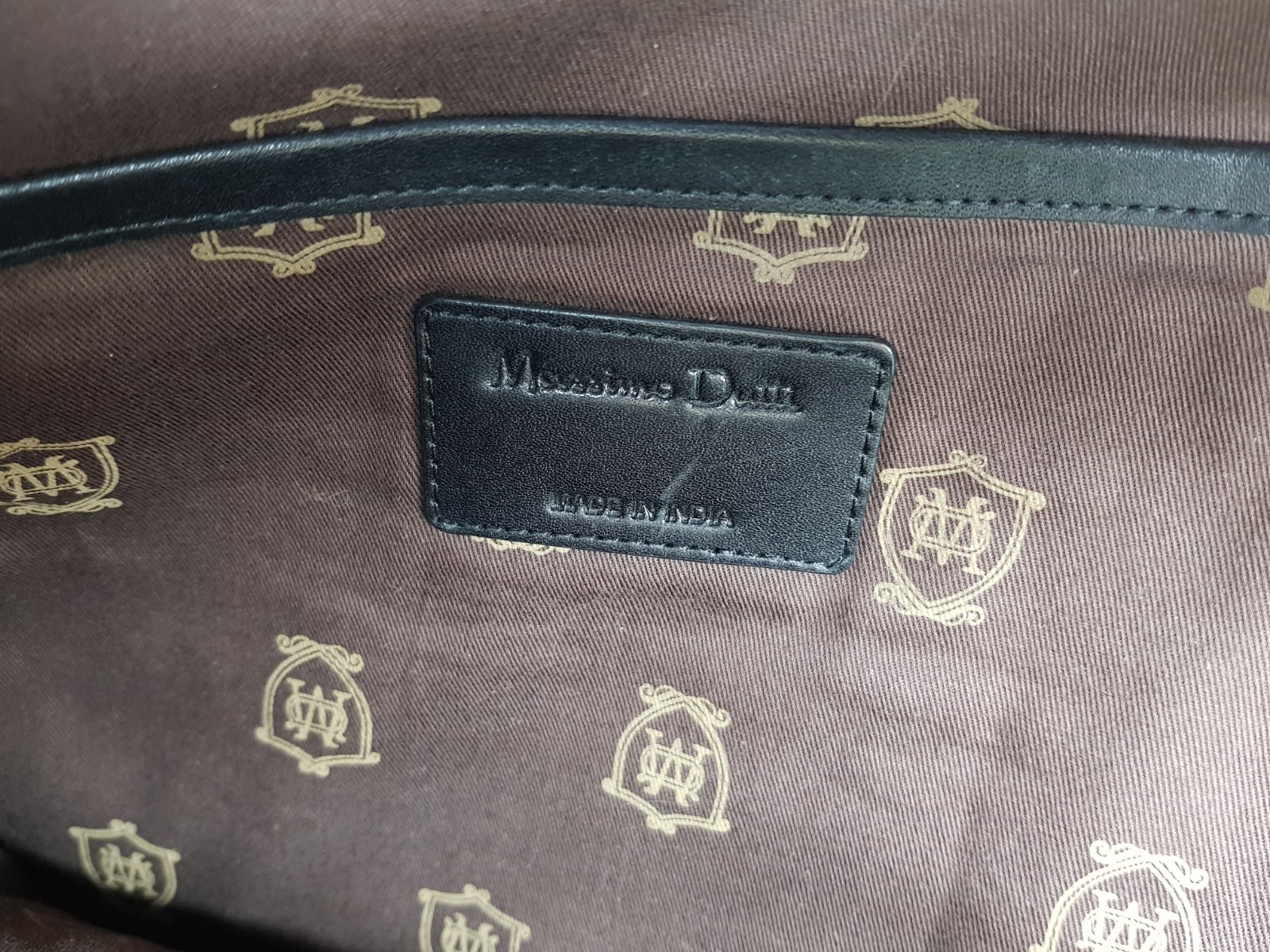 MASSIMO DUTTI men’s leather clutch, 27×22 cm.