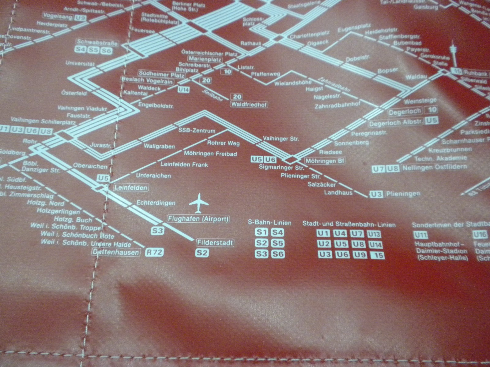 Tausche Tagediebin Messenger Bag Germany Stuttgart Metro Stadtbahn Red Black B