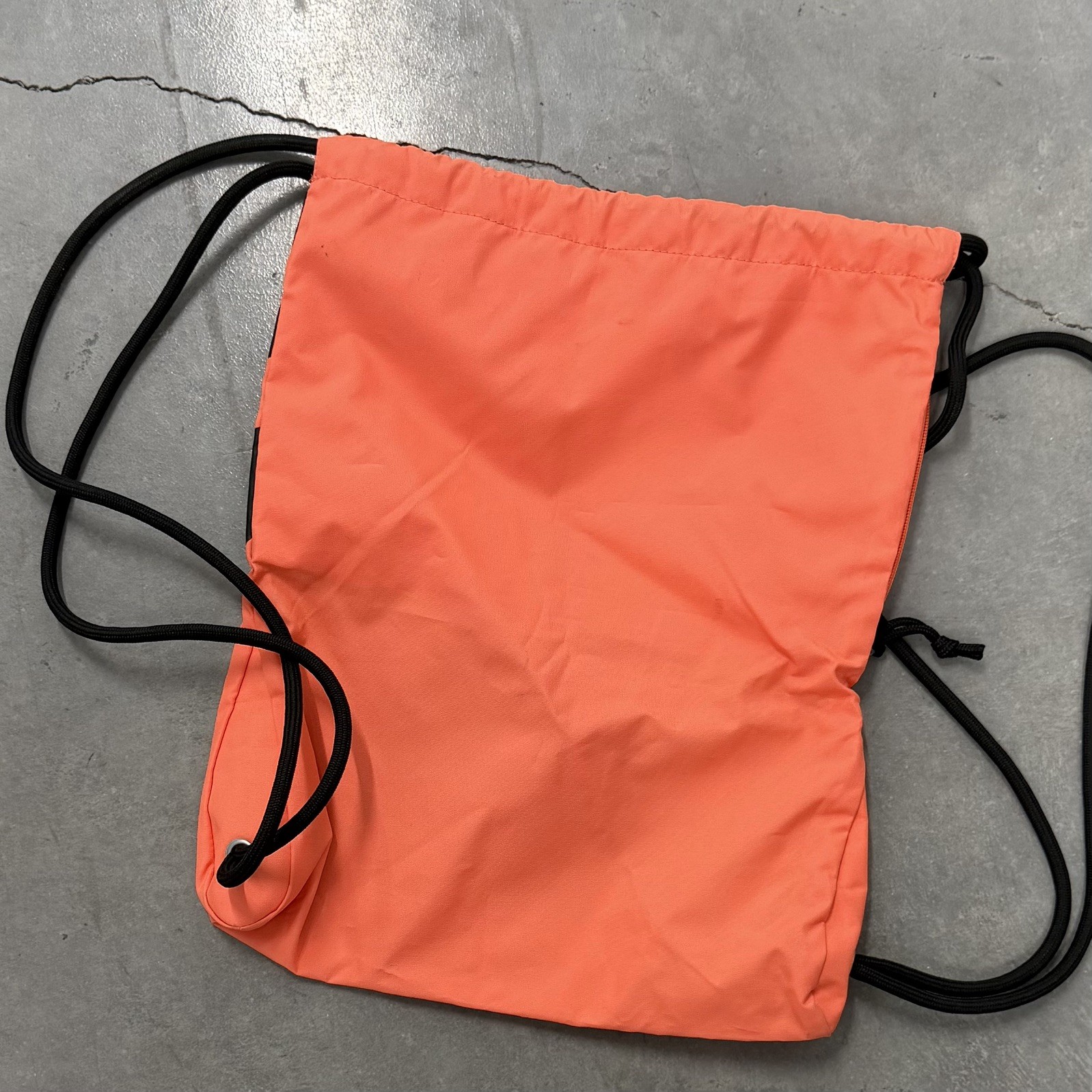 Nike Drawstring Gym Sack Bag Backpack Orange Black Preloved