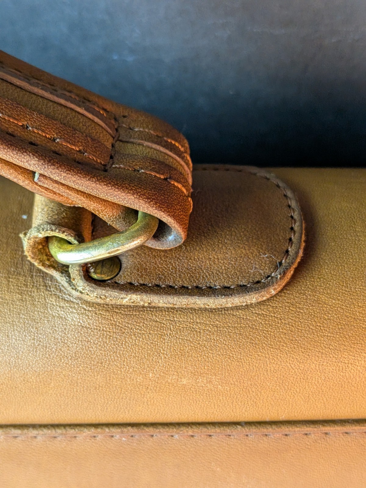 Vintage Coach Slim Briefcase British Tan Double Turn Lock Made in New York City
