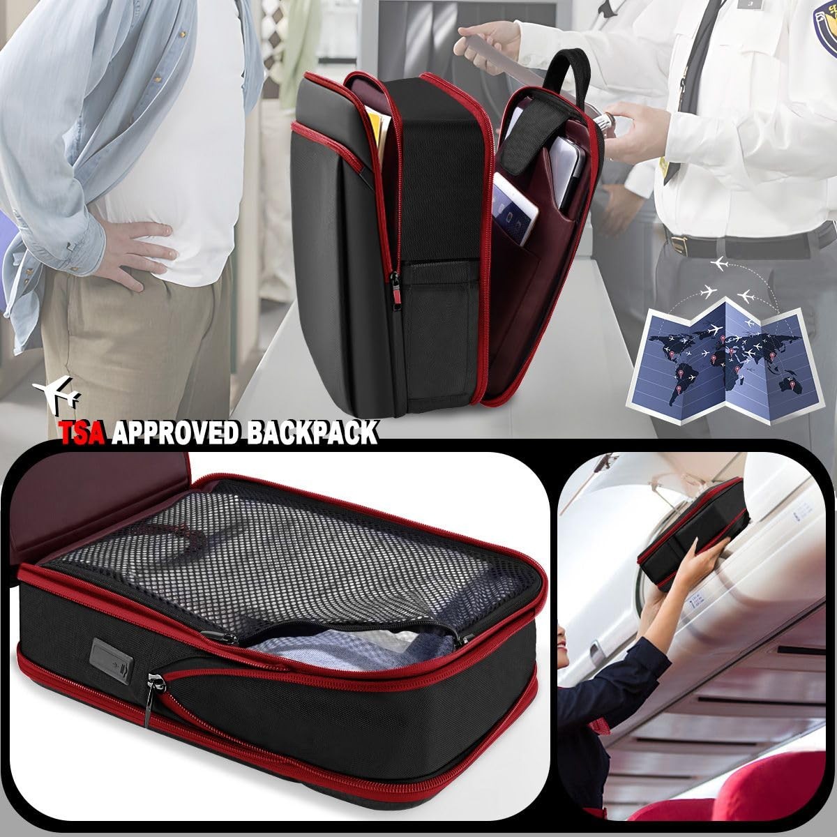 Slim Expandable 15 15.6 16 Inch Laptop Backpack Anti Theft Travel Business Du…