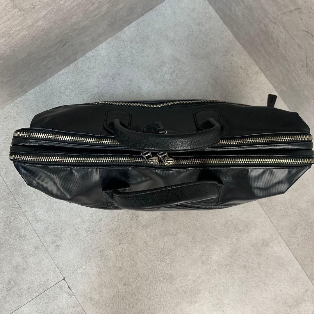 PORTER REAL 2WAY Briefcase Shoulder Bag PVC Black 42cm Japan