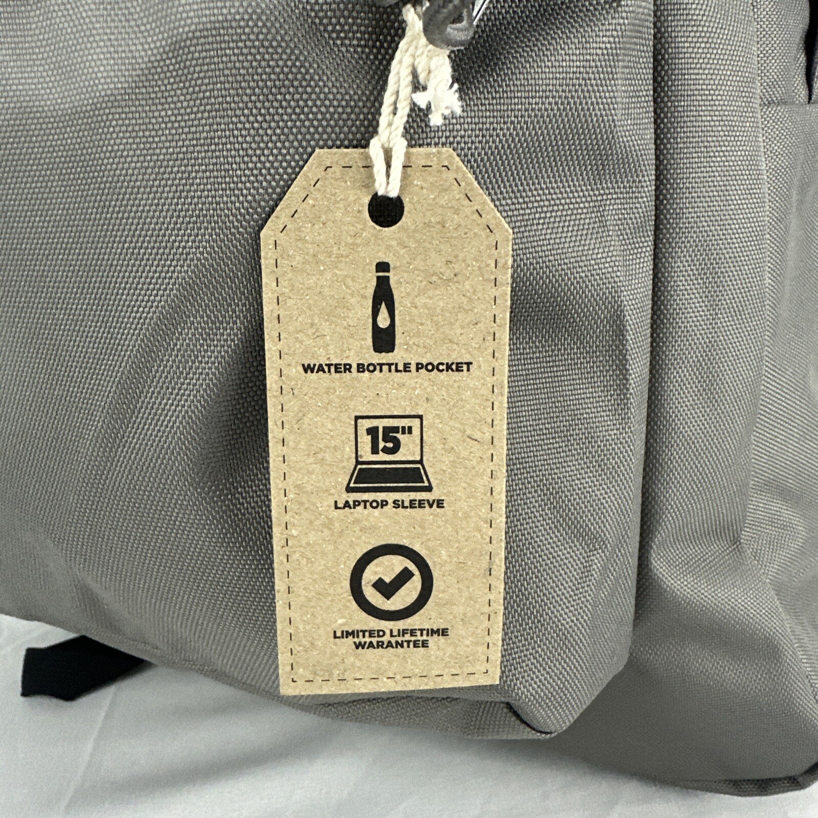 JanSport Cross Town Plus 15″ Laptop Backpack Graphite Gray 100% Recycled NWT