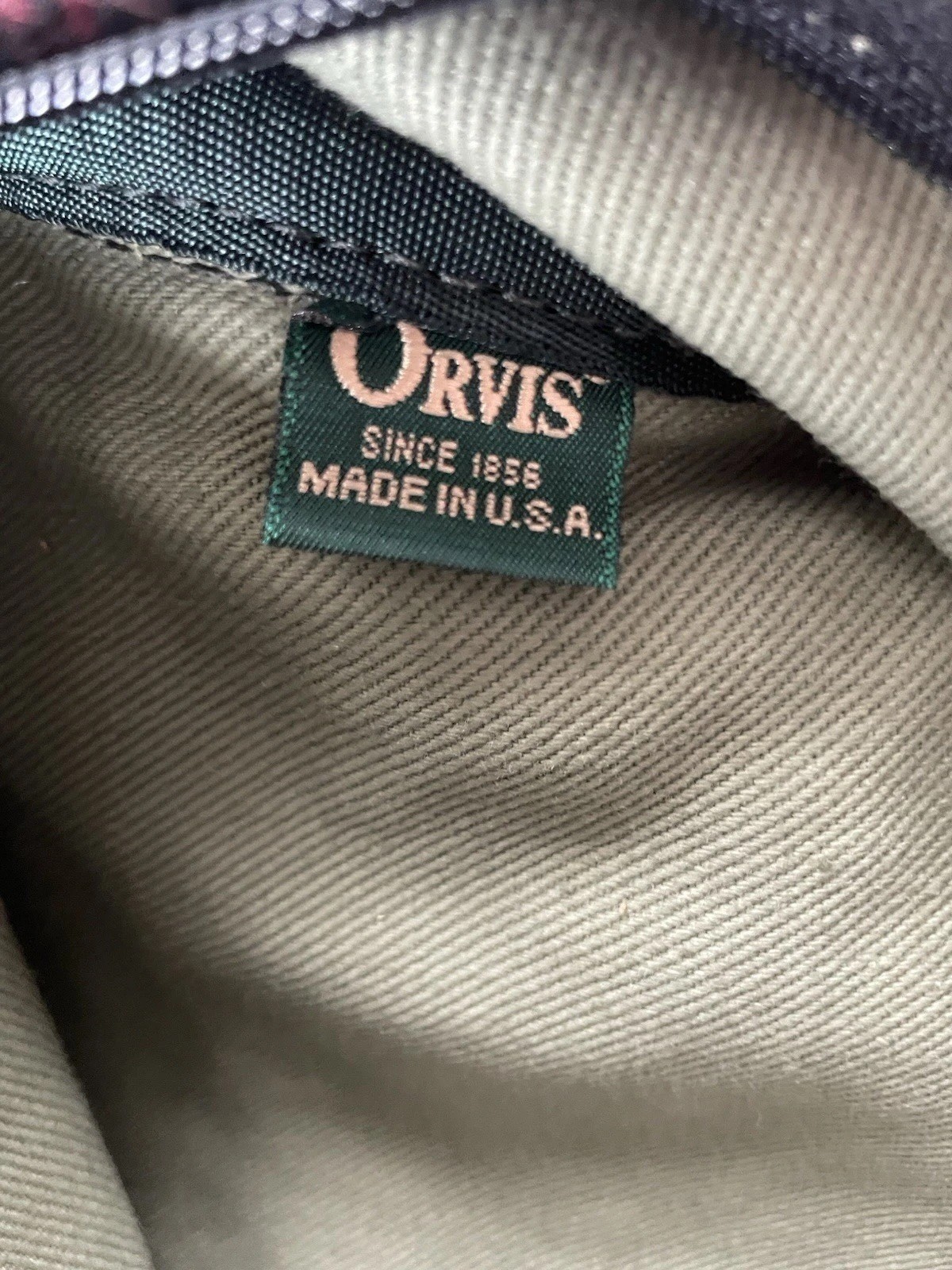 Vintage Orvis Backpack Plaid / Multicolor Brown Leather Made In USA Euc Rare 90s