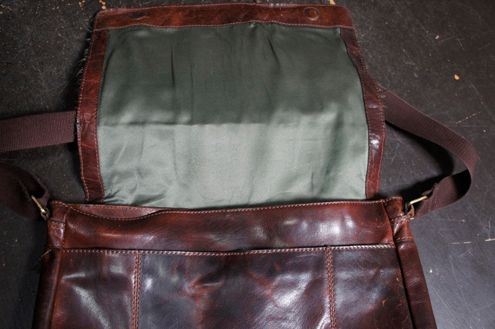 Vintage Leather Laptop Carry Style Messenger Satchel Bag Briefcase