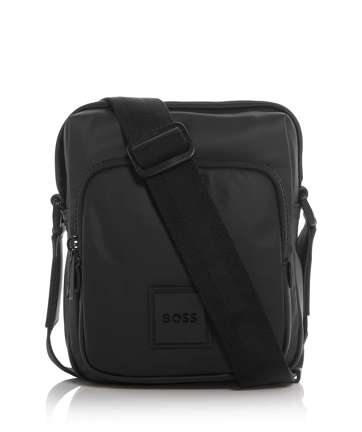 Hugo Boss Men’s BOSS Oryo Small Crossbody Zip Top Bag Exterior Zip Pocket Black