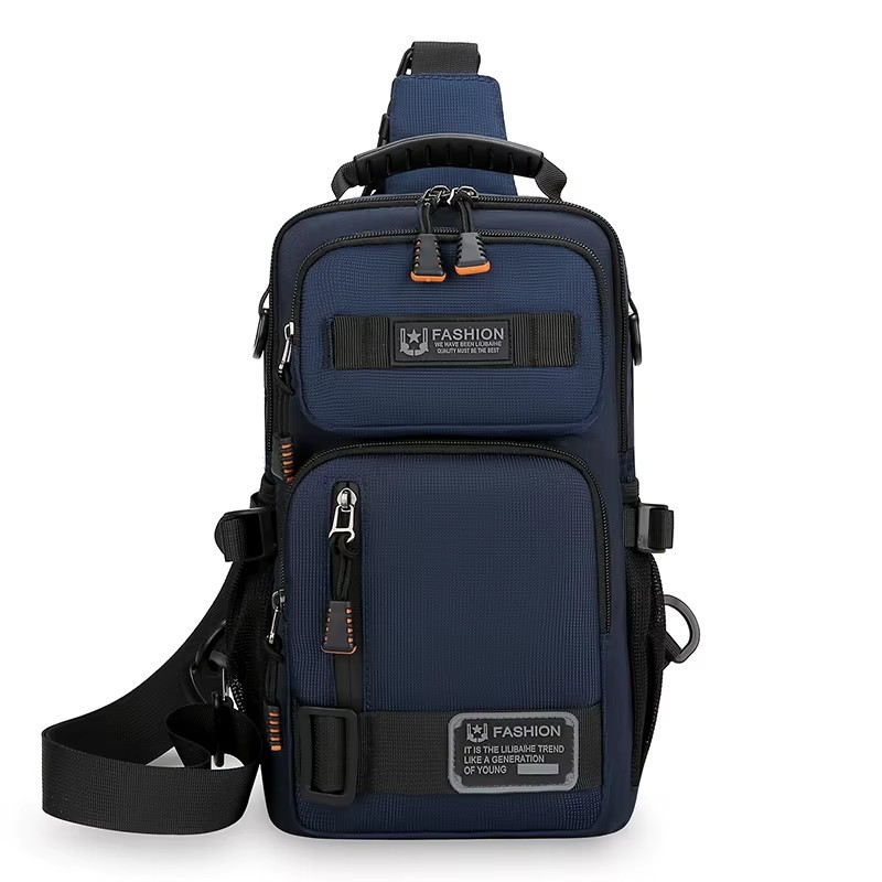 Men’s Oxford Crossbody Sling Chest Bag – Casual Travel Handbag Waist Pack