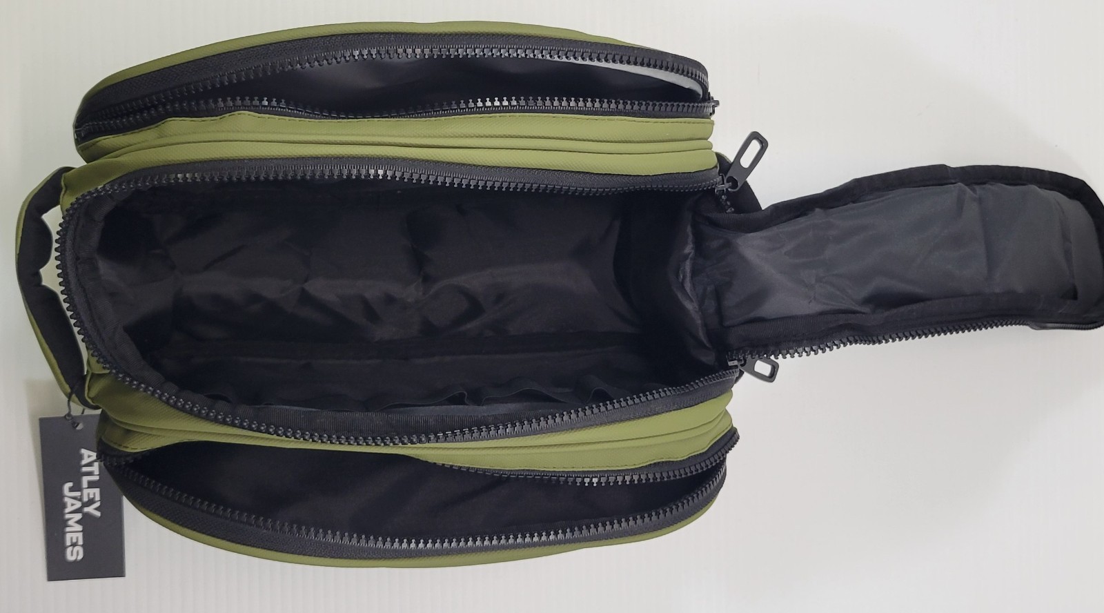 *Z1) Set of 2 Atley James Olive Green Travel Bags Toiletry Laptop Backpack