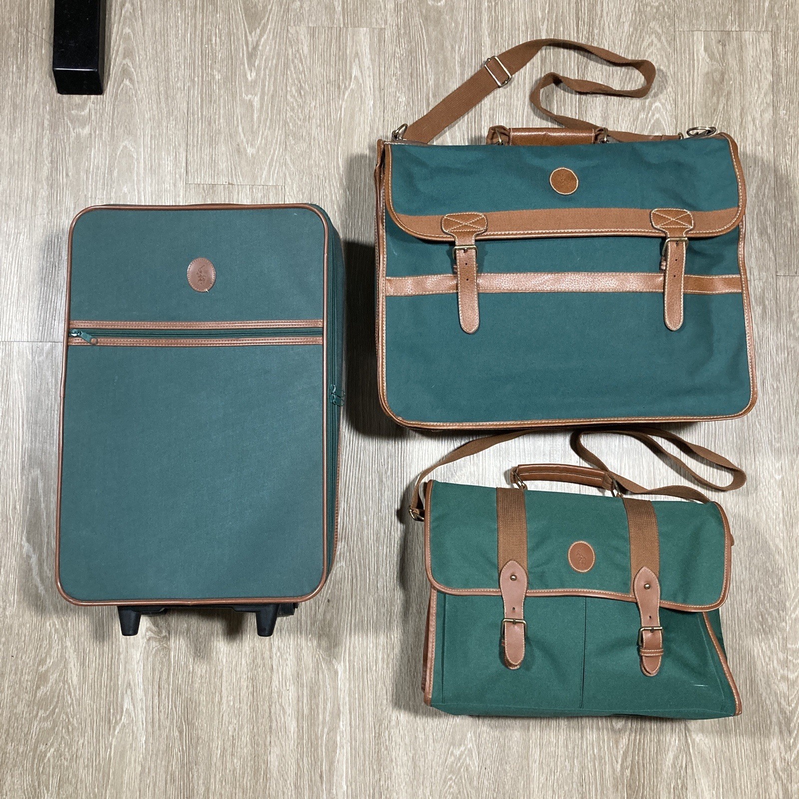 Polo Luggage Set 00s Y2k Ralph Lauren Travel Carry-all Duffle Messenger Bag