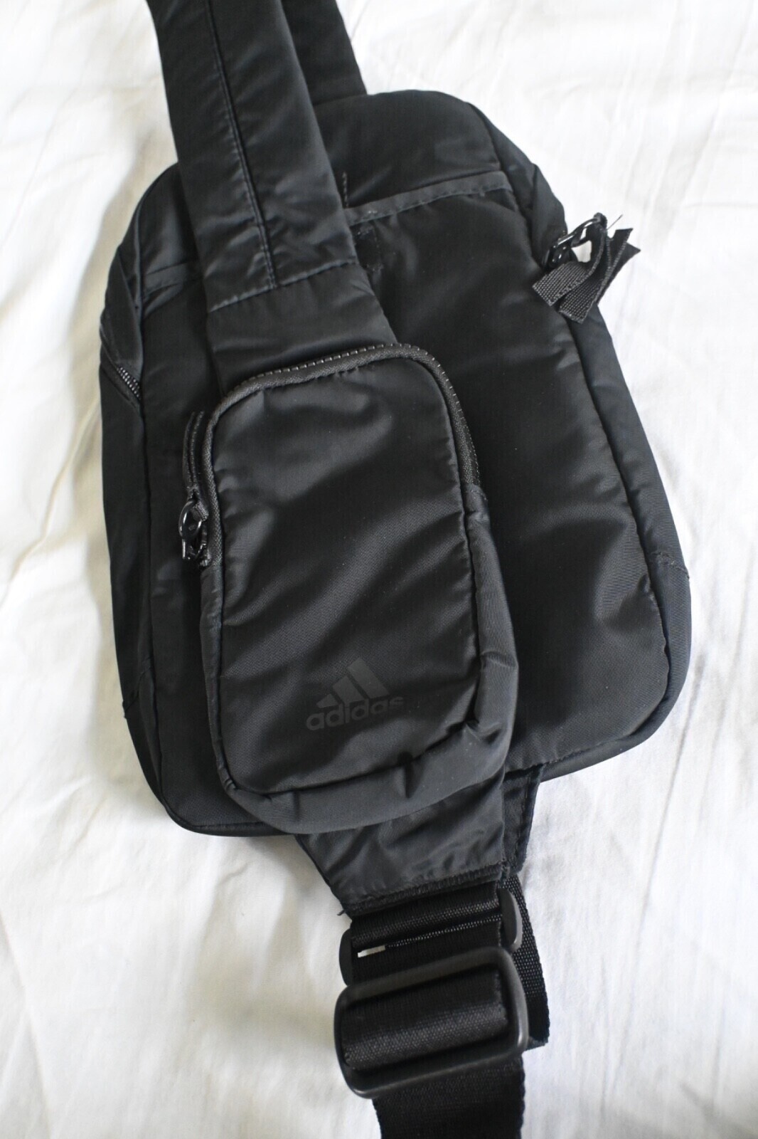 Black Adidas Essentials 2 Unisex Crossbody Sling Bag