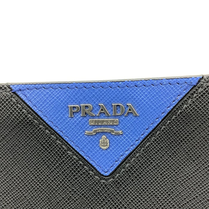 PRADA 2Vn003 Clutch Bag Document Case Saffiano Travel Mini Black