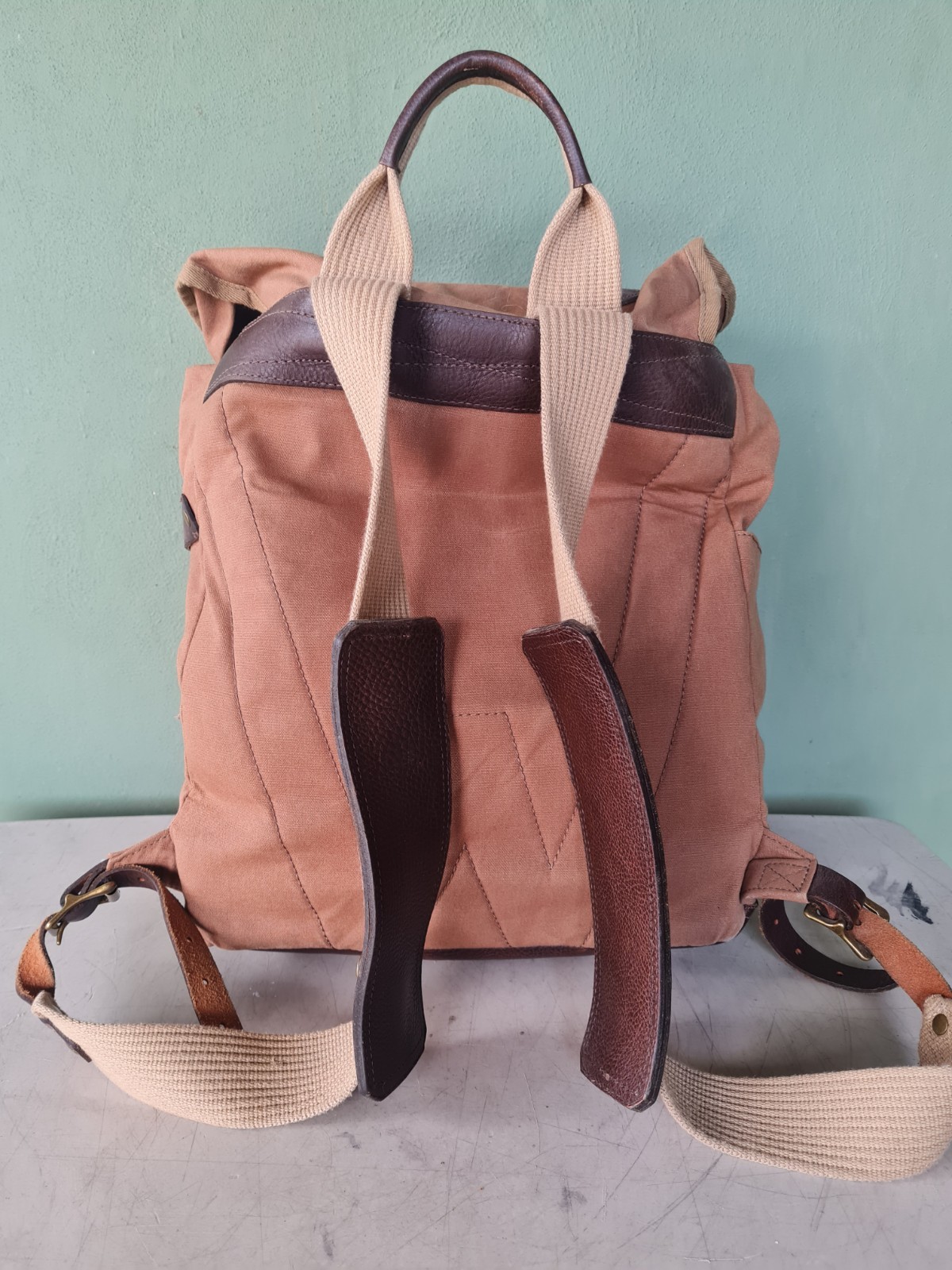 WILL leather goods Hipster Style backpack LEATHER And CANVAS