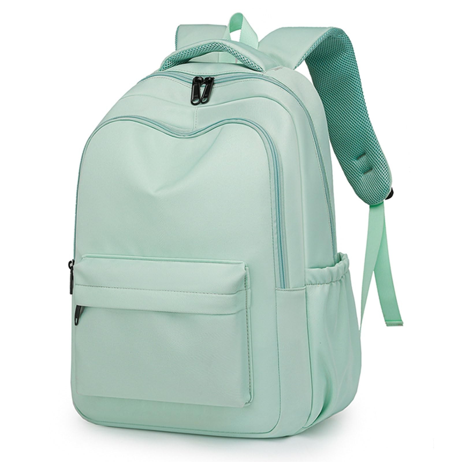 Cute College Aesthetic Backpack Teen Girls Laptop Large Capacity Travel Green