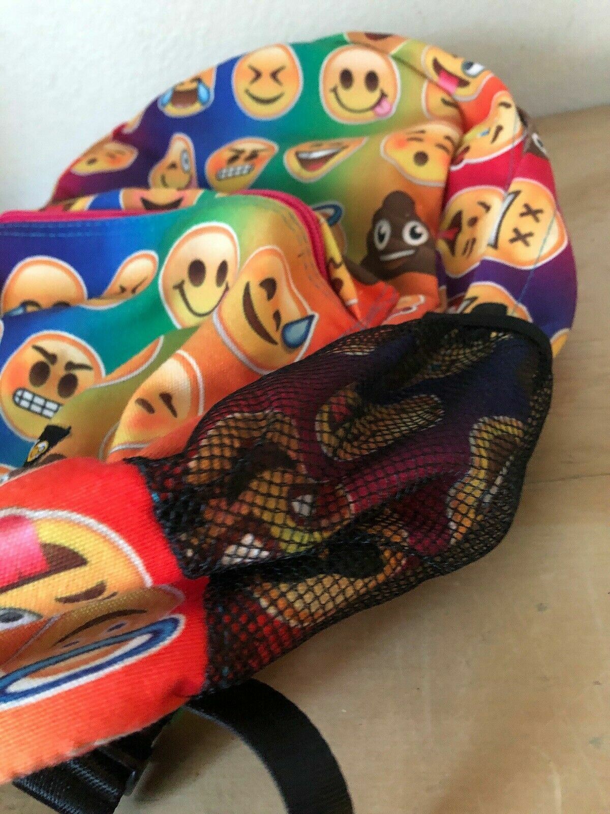 Backpack Bag EMOJI EMOJICON Canvas Full Size Free Multi Color