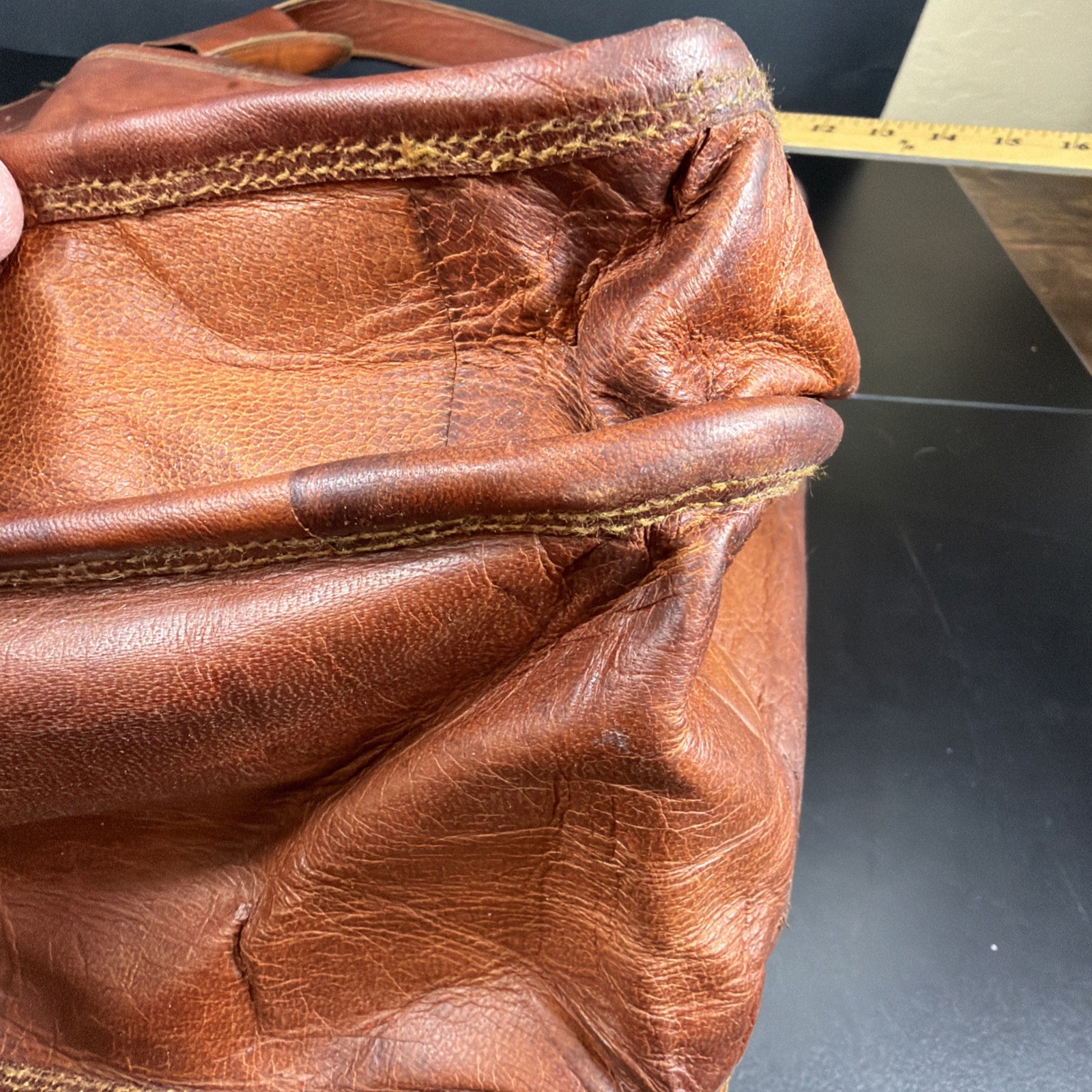 Komal’s Passion Handmade Brown Leather Briefcase Laptop Messenger Bag Crossbody