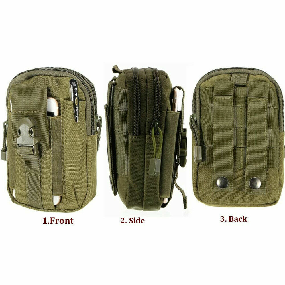Tactical Belt Bag Waist Fanny Pack Phone Pouch Military Camping Hiking Outdoor