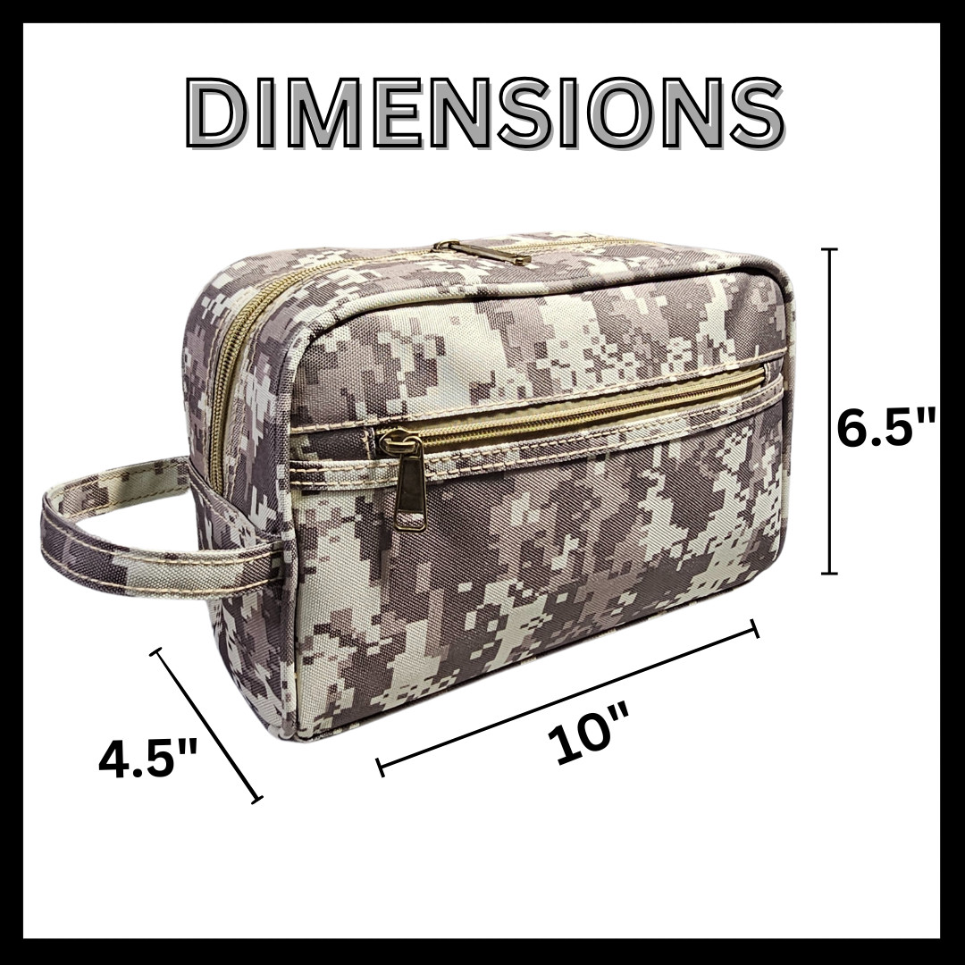 Tactical Travel Toiletry Bag Zipper Case Compact Organizer Portable Dopp Shave