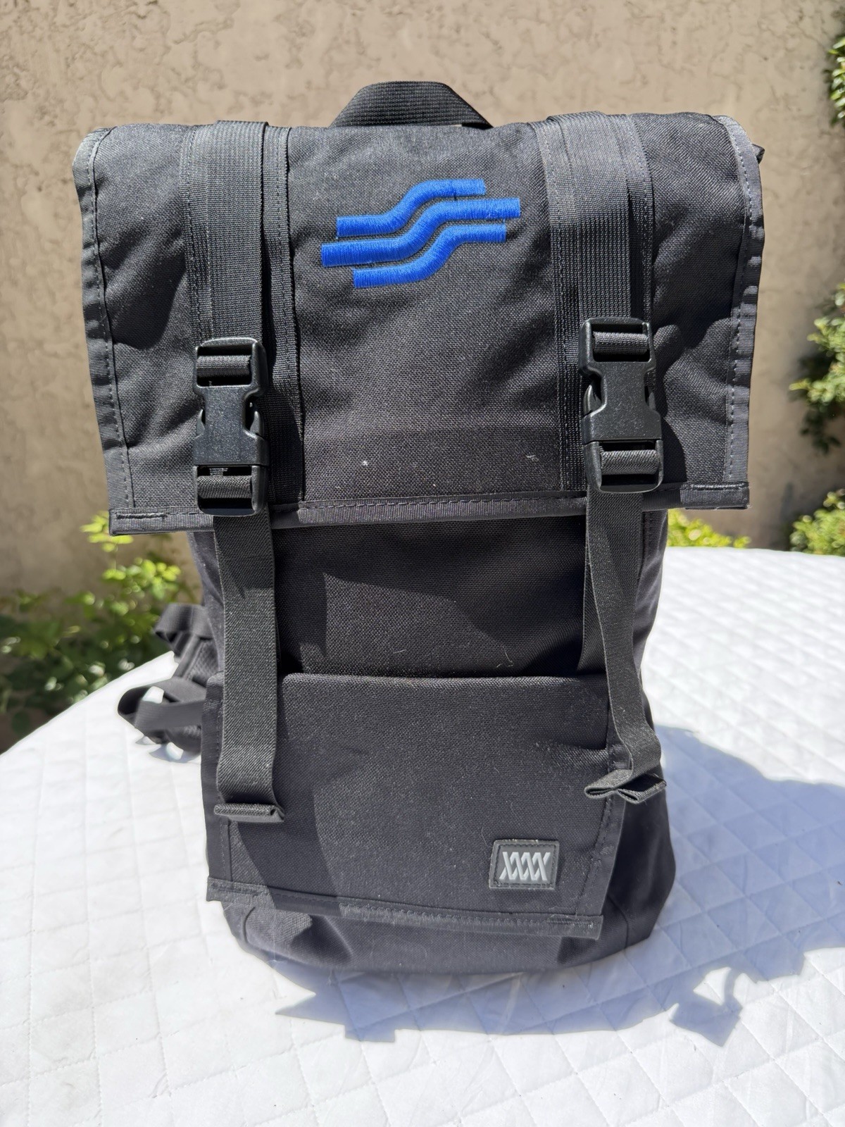 Mission Workshop Sanction Top Flap Dual Buckle Black Ballistic Backpack Rucksack
