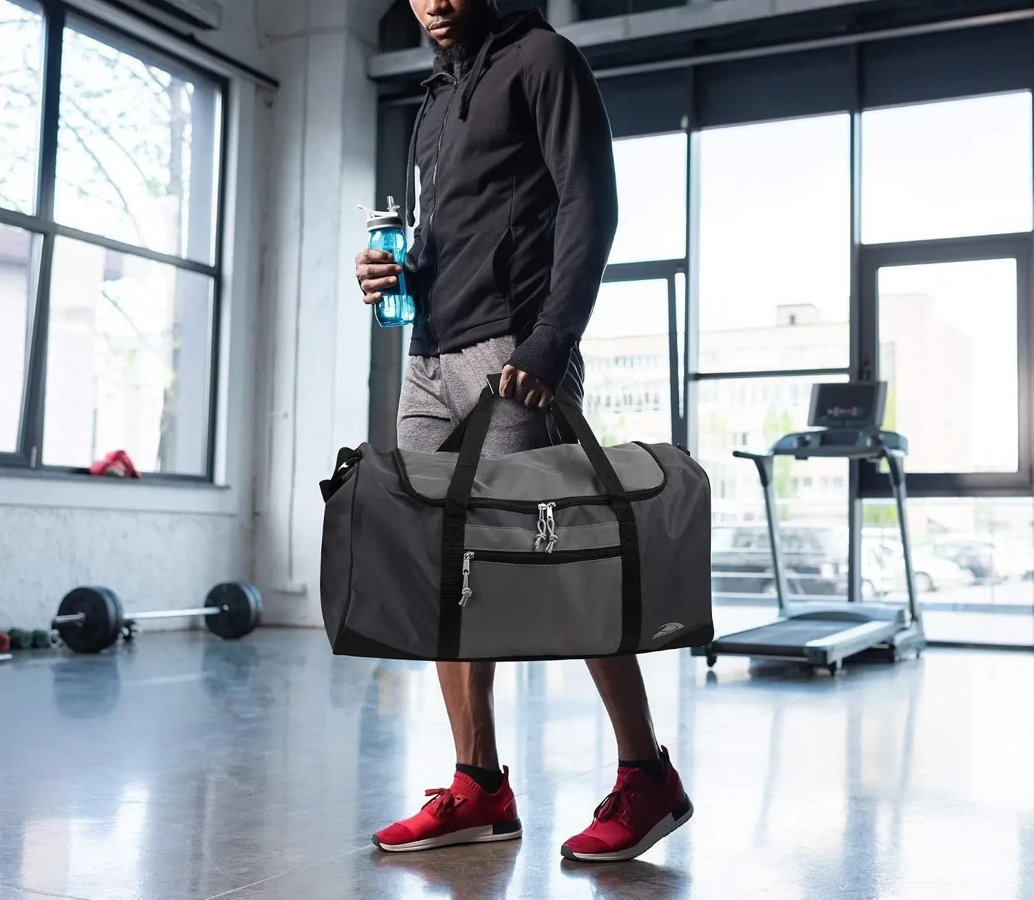 Stylish Two-Tone Duffle Bag – Lightweight, Water-Resistant & Perfect for Travel