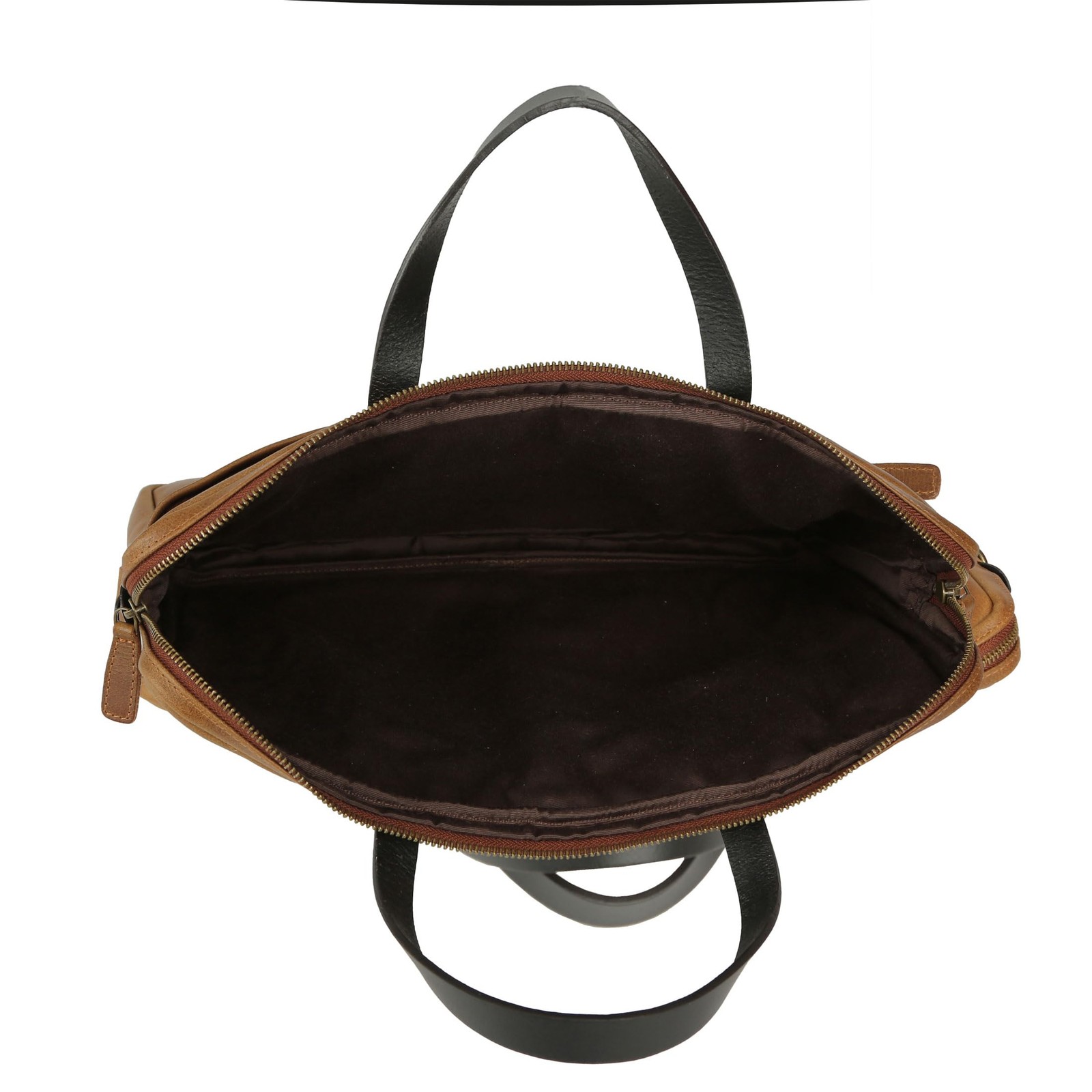 KomalC 15 5 Inch Leather Laptop Sleeve with Trolley Strap Slim Genuine Leathe