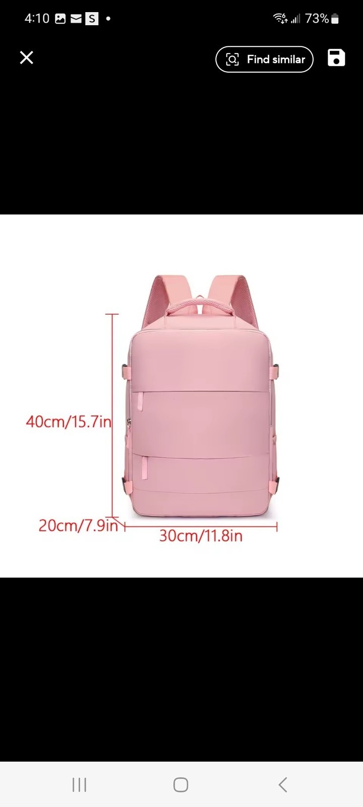 Black Solid Backpack Zip Closure Unisex Adults New with Tags